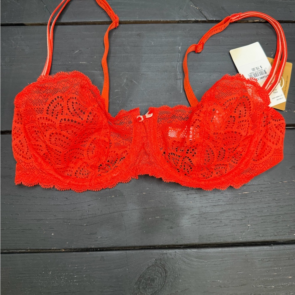 Chantelle Vibrant Red Lace Bra